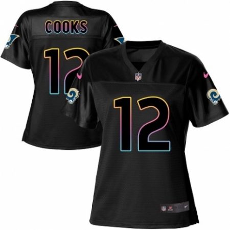 Women's Nike Los Angeles Rams #12 Brandin Cooks Game Black Fashion NFL Jersey
