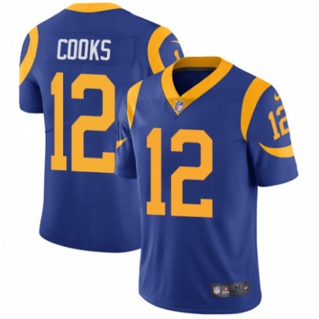 Men's Nike Los Angeles Rams #12 Brandin Cooks Royal Blue Alternate Vapor Untouchable Limited Player NFL Jersey