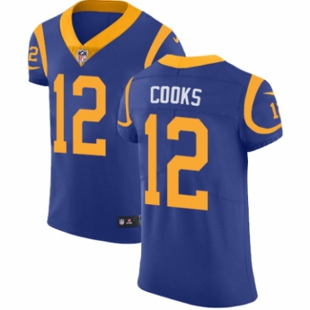 Men's Nike Los Angeles Rams #12 Brandin Cooks Royal Blue Alternate Vapor Untouchable Elite Player NFL Jersey