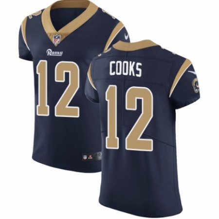 Men's Nike Los Angeles Rams #12 Brandin Cooks Navy Blue Team Color Vapor Untouchable Elite Player NFL Jersey