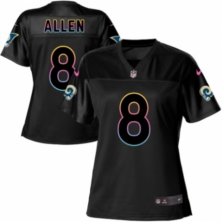 Women's Nike Los Angeles Rams #8 Brandon Allen Game Black Fashion NFL Jersey