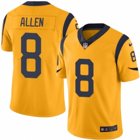 Youth Nike Los Angeles Rams #8 Brandon Allen Limited Gold Rush Vapor Untouchable NFL Jersey