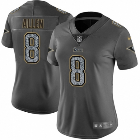Women's Nike Los Angeles Rams #8 Brandon Allen Gray Static Vapor Untouchable Limited NFL Jersey