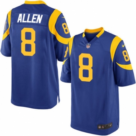 Men's Nike Los Angeles Rams #8 Brandon Allen Game Royal Blue Alternate NFL Jersey