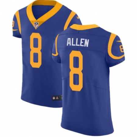 Men's Nike Los Angeles Rams #8 Brandon Allen Royal Blue Alternate Vapor Untouchable Elite Player NFL Jersey