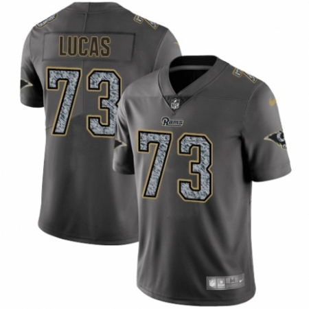 Men's Nike Los Angeles Rams #73 Cornelius Lucas Gray Static Vapor Untouchable Limited NFL Jersey