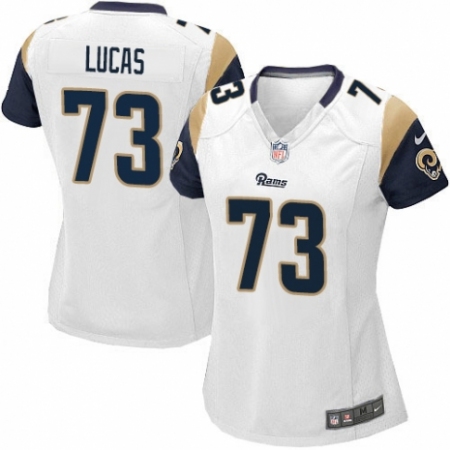 Women's Nike Los Angeles Rams #73 Cornelius Lucas Game White NFL Jersey