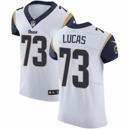 Men's Nike Los Angeles Rams #73 Cornelius Lucas White Vapor Untouchable Elite Player NFL Jersey
