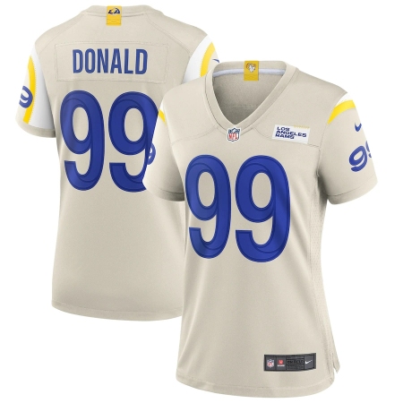 Women's Los Angeles Rams #99 Aaron Donald White Nike Bone Game Jersey.webp