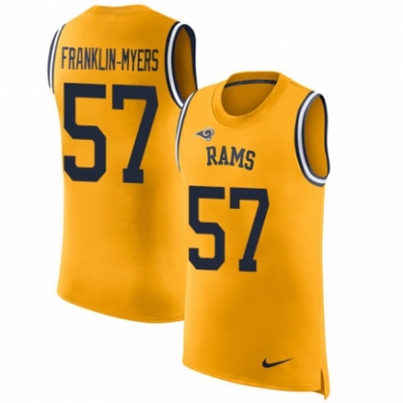 Men's Nike Los Angeles Rams #57 John Franklin-Myers Limited Gold Rush Player Name & Number Tank Top NFL Jersey