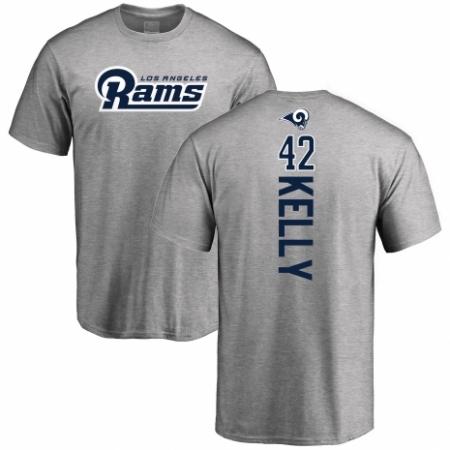 NFL Nike Los Angeles Rams #42 John Kelly Ash Backer T-Shirt