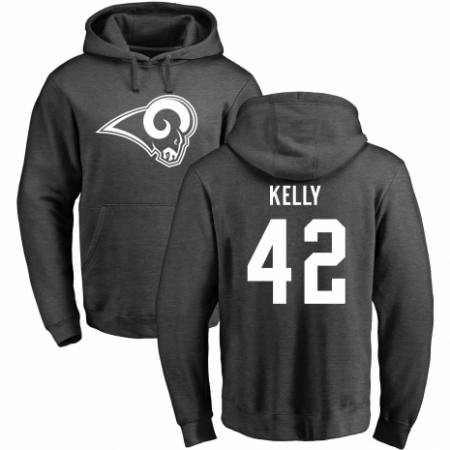 NFL Nike Los Angeles Rams #42 John Kelly Ash One Color Pullover Hoodie
