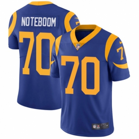 Men's Nike Los Angeles Rams #70 Joseph Noteboom Royal Blue Alternate Vapor Untouchable Limited Player NFL Jersey