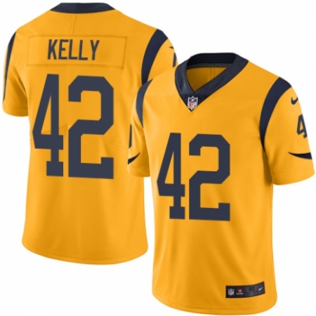 Men's Nike Los Angeles Rams #42 John Kelly Limited Gold Rush Vapor Untouchable NFL Jersey