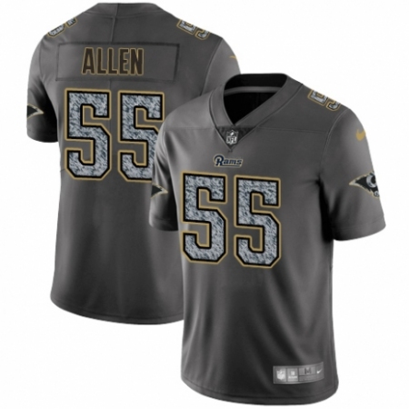 منسيه Men's Nike Los Angeles Rams #55 Brian Allen Gray Static Vapor Untouchable  Limited NFL Jersey Size S منسيه