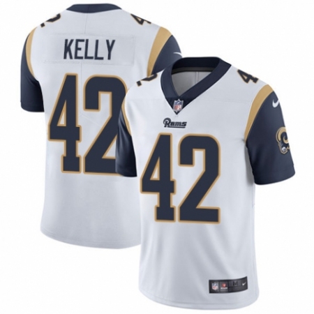 Men's Nike Los Angeles Rams #42 John Kelly White Vapor Untouchable Limited Player NFL Jersey
