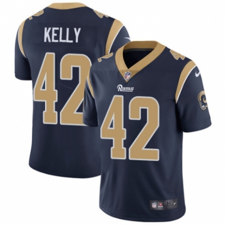 Men's Nike Los Angeles Rams #42 John Kelly Navy Blue Team Color Vapor Untouchable Limited Player NFL Jersey