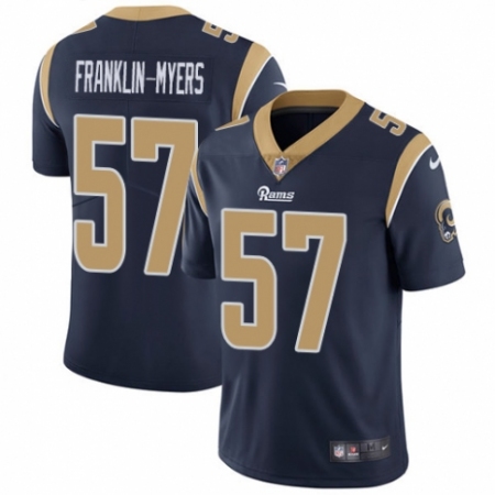 Youth Nike Los Angeles Rams #57 John Franklin-Myers Navy Blue Team Color Vapor Untouchable Limited Player NFL Jersey