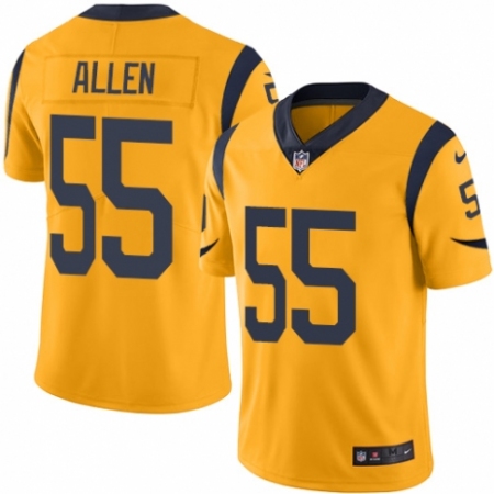 Youth Nike Los Angeles Rams #55 Brian Allen Limited Gold Rush Vapor Untouchable NFL Jersey