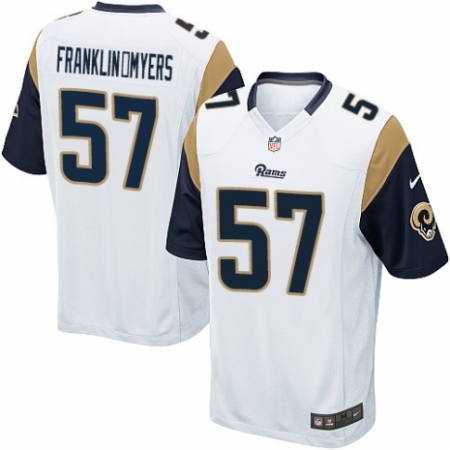 Men's Nike Los Angeles Rams #57 John Franklin-Myers Game White NFL Jersey