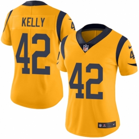 Women's Nike Los Angeles Rams #42 John Kelly Limited Gold Rush Vapor Untouchable NFL Jersey