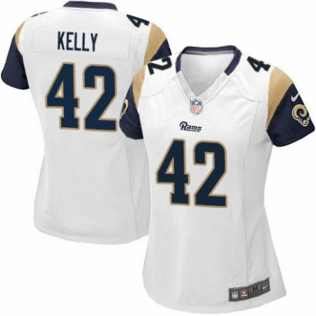 Women's Nike Los Angeles Rams #42 John Kelly Game White NFL Jersey