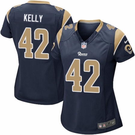 Women's Nike Los Angeles Rams #42 John Kelly Game Navy Blue Team Color NFL Jersey
