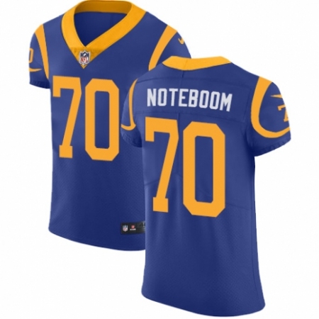 Men's Nike Los Angeles Rams #70 Joseph Noteboom Royal Blue Alternate Vapor Untouchable Elite Player NFL Jersey