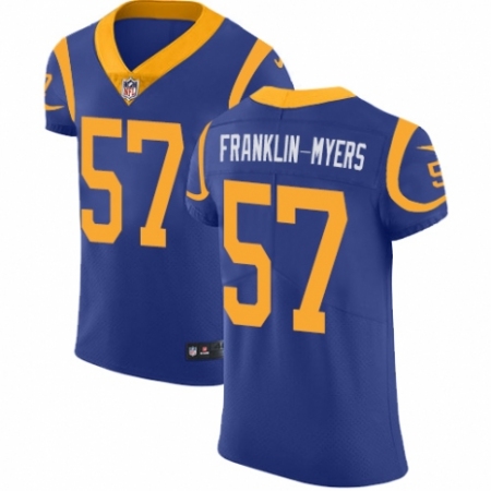 Men's Nike Los Angeles Rams #57 John Franklin-Myers Royal Blue Alternate Vapor Untouchable Elite Player NFL Jersey