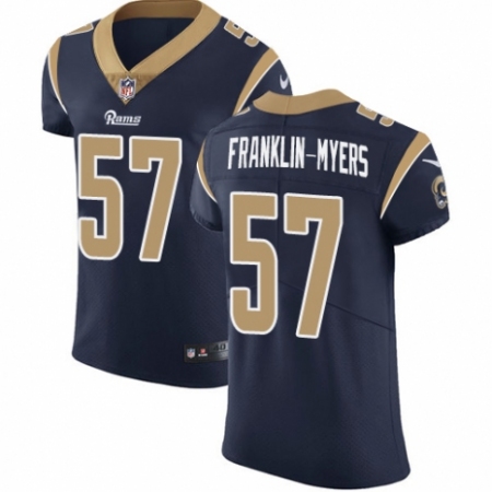 Men's Nike Los Angeles Rams #57 John Franklin-Myers Navy Blue Team Color Vapor Untouchable Elite Player NFL Jersey