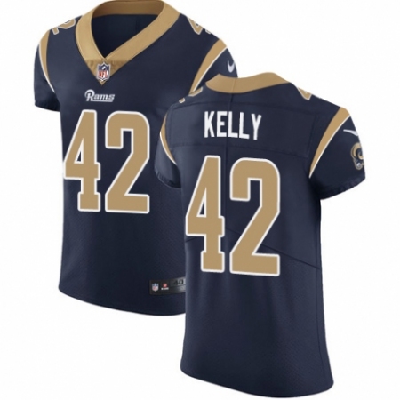 Men's Nike Los Angeles Rams #42 John Kelly Navy Blue Team Color Vapor Untouchable Elite Player NFL Jersey