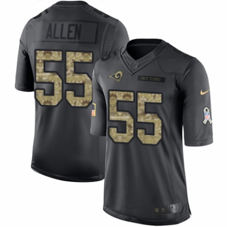 Youth Nike Los Angeles Rams #55 Brian Allen Limited Black 2016 Salute to Service NFL Jersey