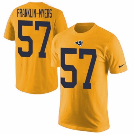 Men's Nike Los Angeles Rams #57 John Franklin-Myers Gold Rush Pride Name & Number T-Shirt