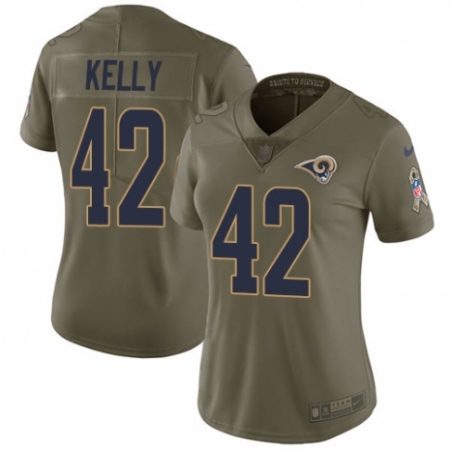 Women's Nike Los Angeles Rams #42 John Kelly Limited Olive 2017 Salute to Service NFL Jersey