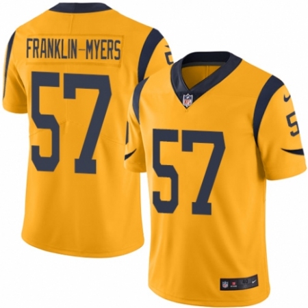 Men's Nike Los Angeles Rams #57 John Franklin-Myers Limited Gold Rush Vapor Untouchable NFL Jersey