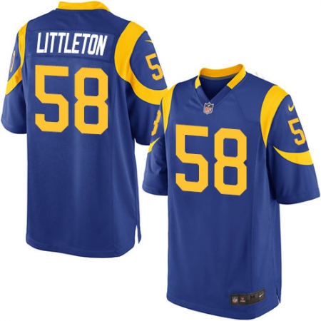 Men's Nike Los Angeles Rams #58 Cory Littleton Game Royal Blue Alternate NFL Jersey
