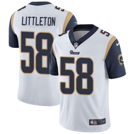 Men's Nike Los Angeles Rams #58 Cory Littleton White Vapor Untouchable Limited Player NFL Jersey