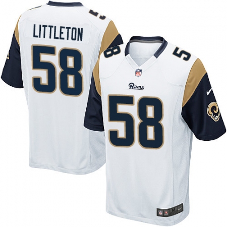 Men's Nike Los Angeles Rams #58 Cory Littleton Game White NFL Jersey