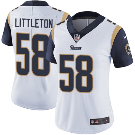 Women's Nike Los Angeles Rams #58 Cory Littleton White Vapor Untouchable Elite Player NFL Jersey