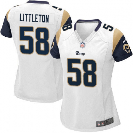 Women's Nike Los Angeles Rams #58 Cory Littleton Game White NFL Jersey