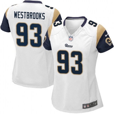 Women's Nike Los Angeles Rams #93 Ethan Westbrooks Game White NFL Jersey