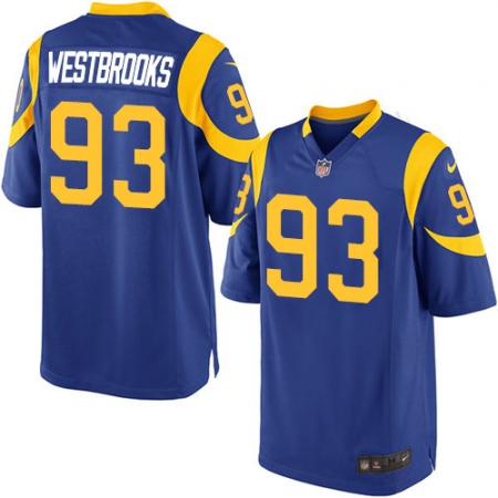 Men's Nike Los Angeles Rams #93 Ethan Westbrooks Game Royal Blue Alternate NFL Jersey