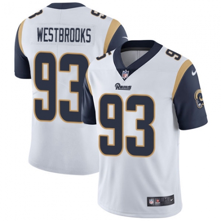 Men's Nike Los Angeles Rams #93 Ethan Westbrooks White Vapor Untouchable Limited Player NFL Jersey