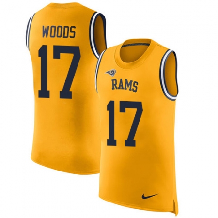 تفصيل مرايا جدة Men's Nike Los Angeles Rams #17 Robert Woods Limited Gold Rush Player Name  & Number Tank Top NFL Jersey Size S تفصيل مرايا جدة