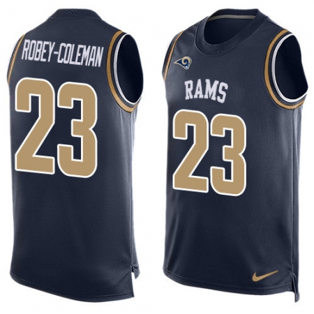 Men's Nike Los Angeles Rams #23 Nickell Robey-Coleman Limited Navy Blue Player Name & Number Tank Top NFL Jersey