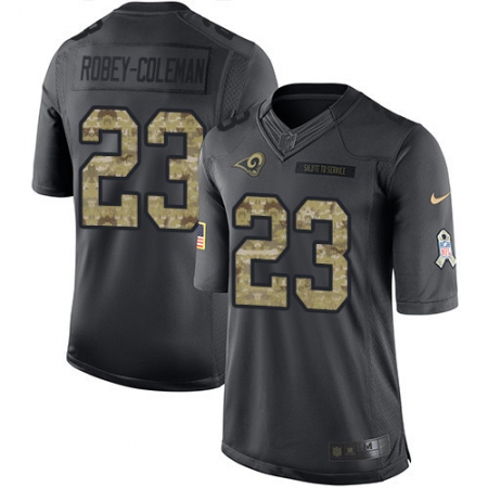 Men's Nike Los Angeles Rams #23 Nickell Robey-Coleman Limited Black 2016 Salute to Service NFL Jersey