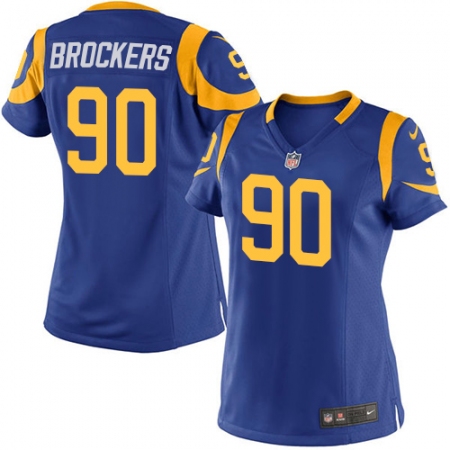 Women's Nike Los Angeles Rams #90 Michael Brockers Game Royal Blue Alternate NFL Jersey