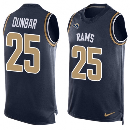 Men's Nike Los Angeles Rams #25 Lance Dunbar Limited Navy Blue Player Name & Number Tank Top NFL Jersey