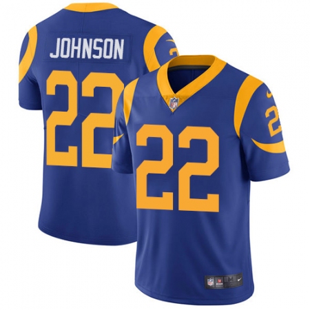 Men's Nike Los Angeles Rams #22 Trumaine Johnson Royal Blue Alternate Vapor Untouchable Limited Player NFL Jersey