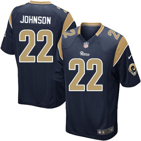 Men's Nike Los Angeles Rams #22 Trumaine Johnson Game Navy Blue Team Color NFL Jersey
